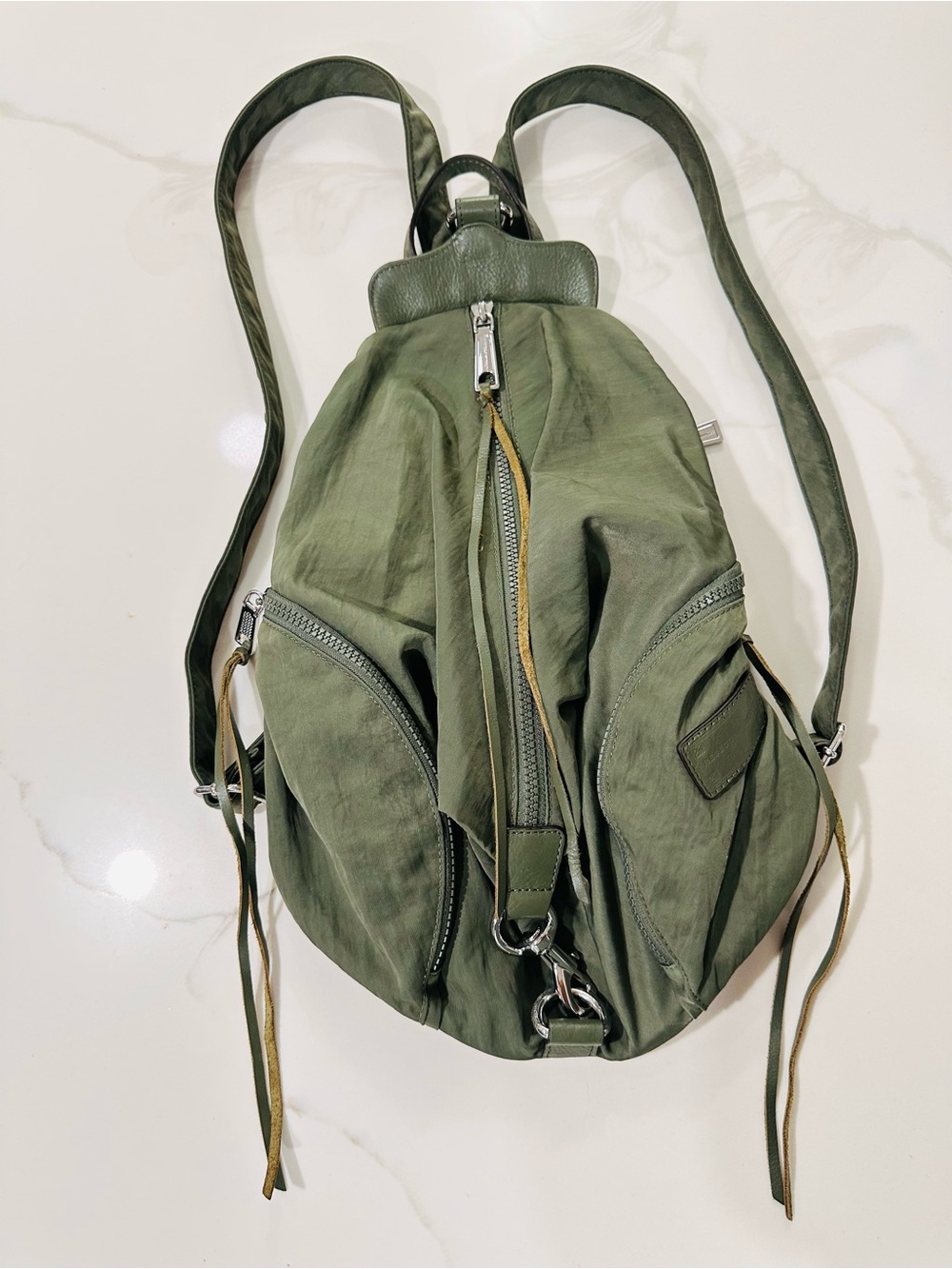 Rebecca Minkoff Julian Nylon Backpack in Olive - Picture 5 of 14